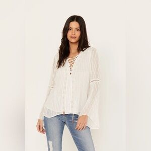 Idyllwind By Miranda Lambert Azelea Long Sleeve Top Size XXL Boho Western Flowy